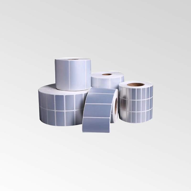 Silver & white Polyester Labels